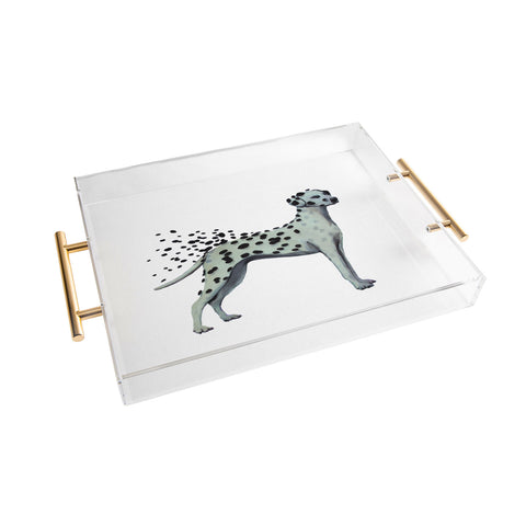 Coco de Paris Dalmatian in the storm Acrylic Tray