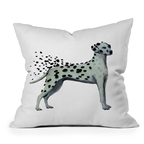 Coco de Paris Dalmatian in the storm Outdoor Throw Pillow