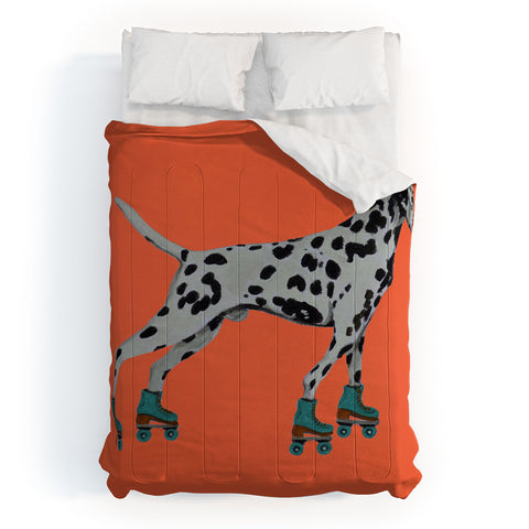 Coco de Paris Dalmatian rollerskater Comforter