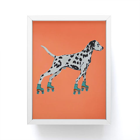 Coco de Paris Dalmatian rollerskater Framed Mini Art Print