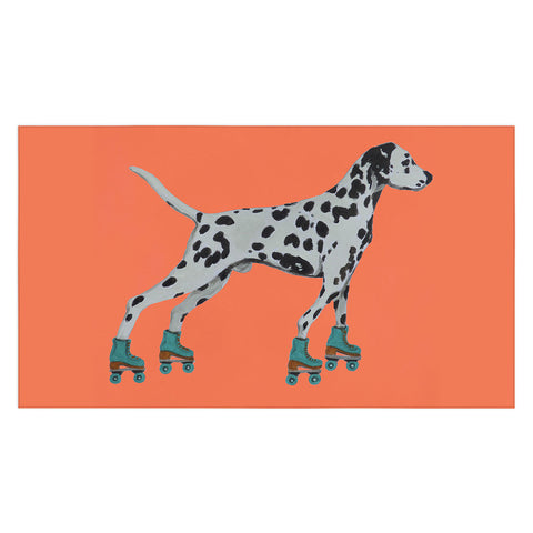 Coco de Paris Dalmatian rollerskater Tablecloth