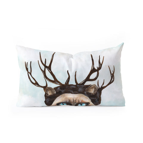 Coco de Paris Deer Cat Oblong Throw Pillow