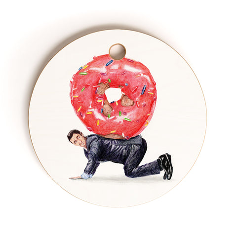 Coco de Paris Donut Man Cutting Board Round