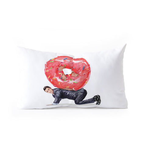 Coco de Paris Donut Man Oblong Throw Pillow