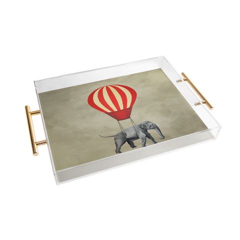Coco de Paris Elephant with hot airballoon Acrylic Tray