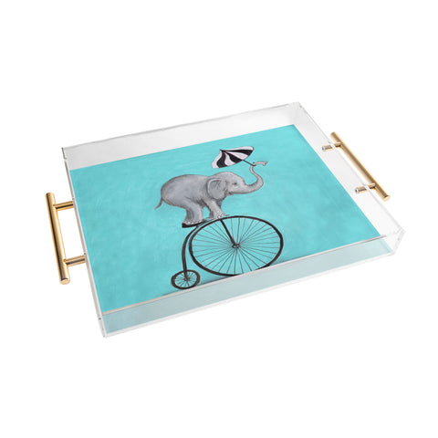 Coco de Paris Elephant with umbrella Acrylic Tray