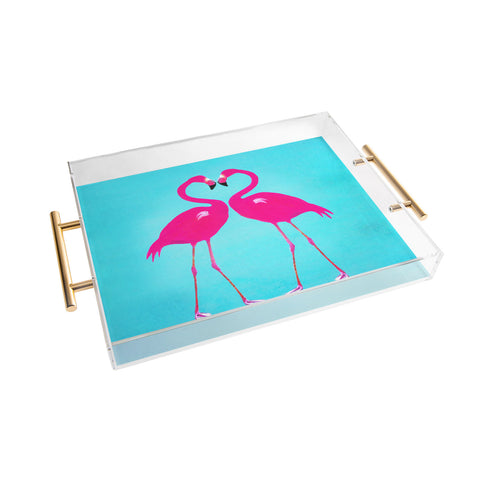 Coco de Paris Flamingo heart Acrylic Tray