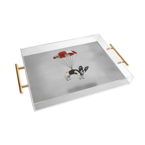 Coco de Paris Flying Frenchie Acrylic Tray