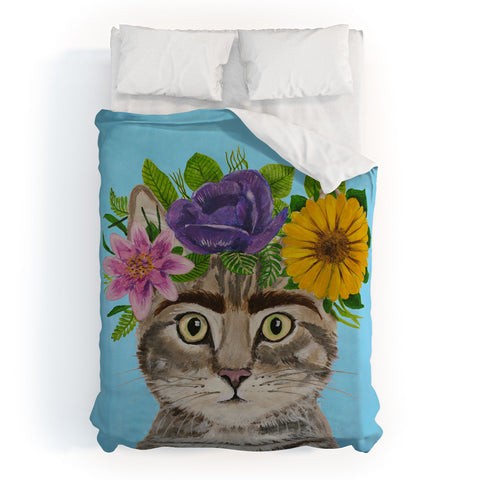 Coco de Paris Frida Kahlo Cat Duvet Cover