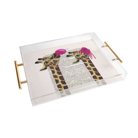 Coco de Paris Giraffes With Bubblegum Acrylic Tray