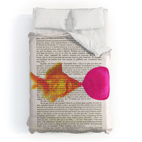 Coco de Paris Goldfish With Bubblegum Duvet Cover