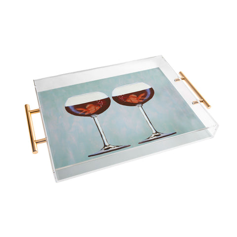 Coco de Paris Goldfishes Wine Love Acrylic Tray