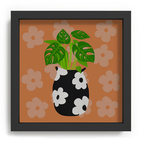 Coco de Paris Green plant retro style 1 Recessed Framing Square