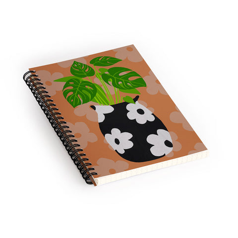 Coco de Paris Green plant retro style 1 Spiral Notebook