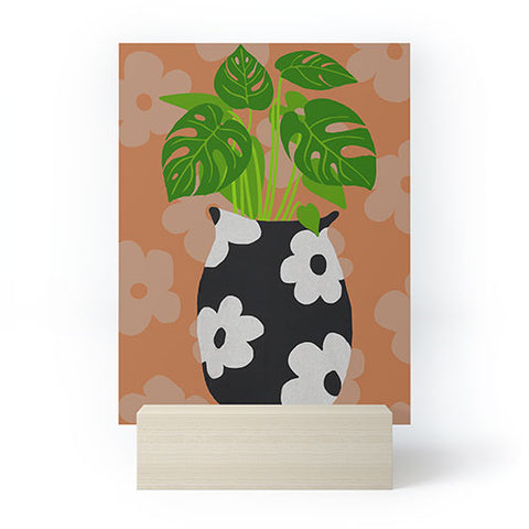 Coco de Paris Green plant retro style 1 Mini Art Print