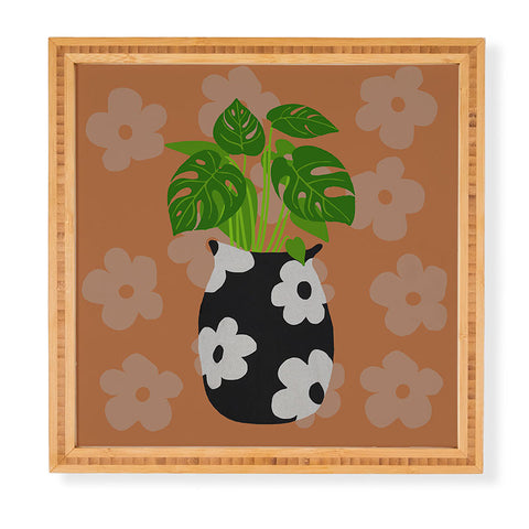 Coco de Paris Green plant retro style 1 Framed Wall Art