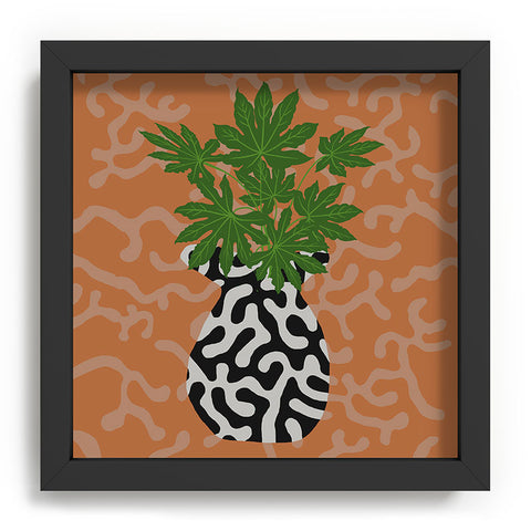 Coco de Paris Green plant retro style 2 Recessed Framing Square