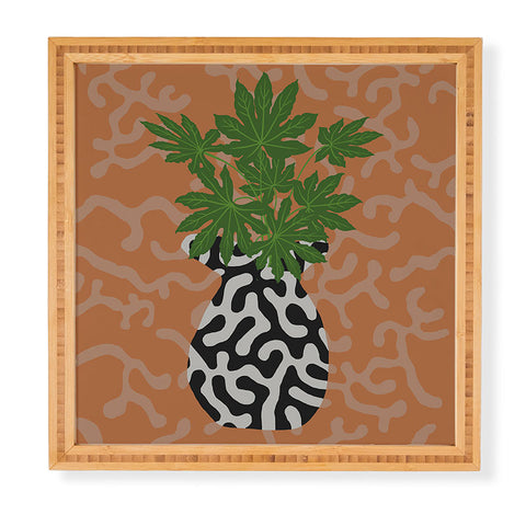 Coco de Paris Green plant retro style 2 Framed Wall Art