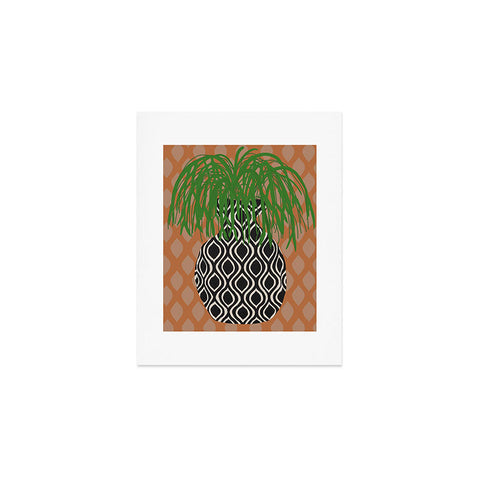 Coco de Paris Green plant retro style 3 Art Print