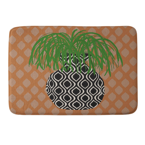 Coco de Paris Green plant retro style 3 Memory Foam Bath Mat