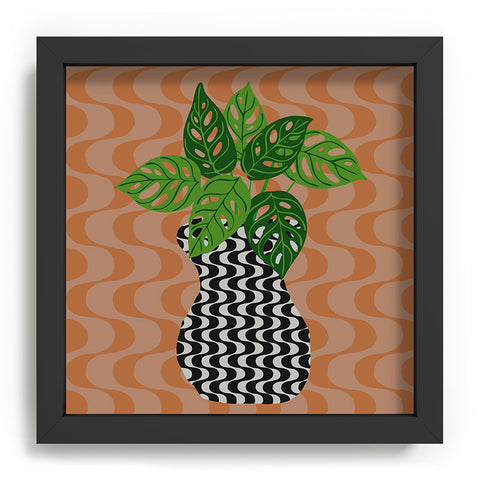 Coco de Paris Green plant retro style 4 Recessed Framing Square
