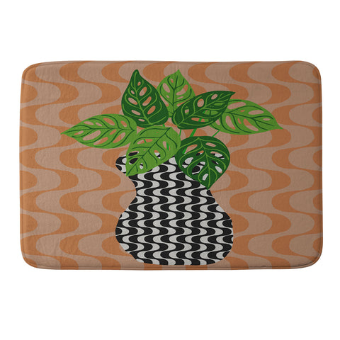 Coco de Paris Green plant retro style 4 Memory Foam Bath Mat