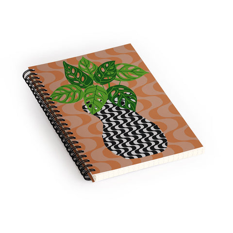 Coco de Paris Green plant retro style 4 Spiral Notebook