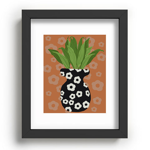 Coco de Paris Green plant retro style 5 Recessed Framing Rectangle