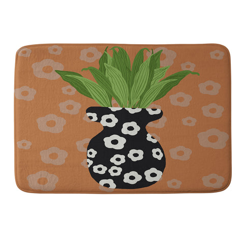 Coco de Paris Green plant retro style 5 Memory Foam Bath Mat