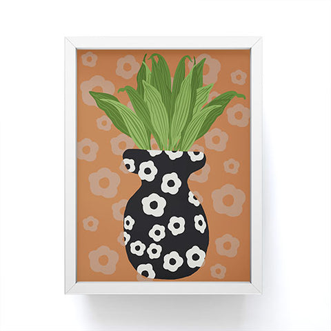 Coco de Paris Green plant retro style 5 Framed Mini Art Print