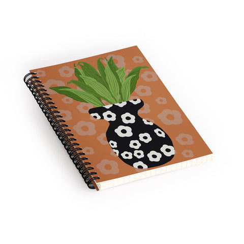 Coco de Paris Green plant retro style 5 Spiral Notebook