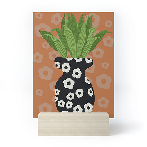 Coco de Paris Green plant retro style 5 Mini Art Print
