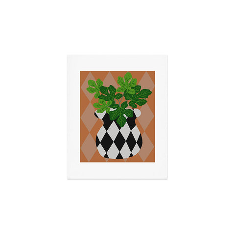 Coco de Paris Green plant retro style 6 Art Print