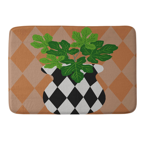 Coco de Paris Green plant retro style 6 Memory Foam Bath Mat