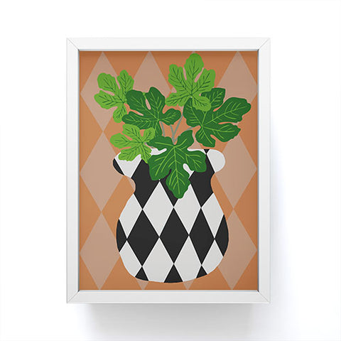 Coco de Paris Green plant retro style 6 Framed Mini Art Print