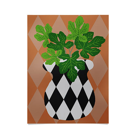 Coco de Paris Green plant retro style 6 Poster