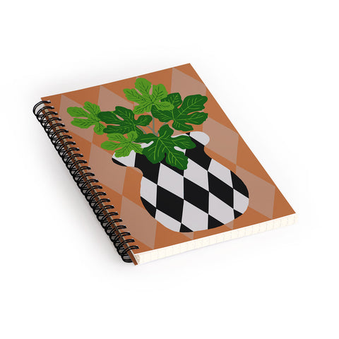 Coco de Paris Green plant retro style 6 Spiral Notebook