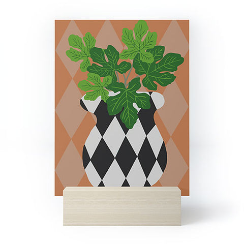 Coco de Paris Green plant retro style 6 Mini Art Print
