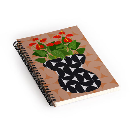 Coco de Paris Green plant retro style 7 Spiral Notebook