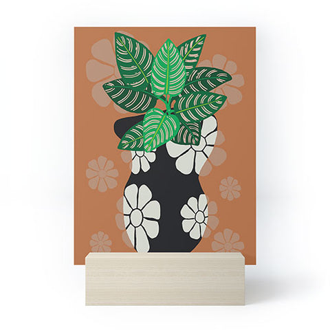Coco de Paris Green plant retro style 8 Mini Art Print