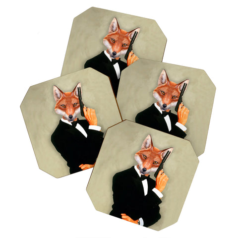 Coco de Paris James Bond Fox Coaster Set