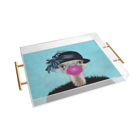 Coco de Paris Ostrich with bubblegum Acrylic Tray