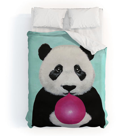 Coco de Paris Panda blowing bubblegum Duvet Cover