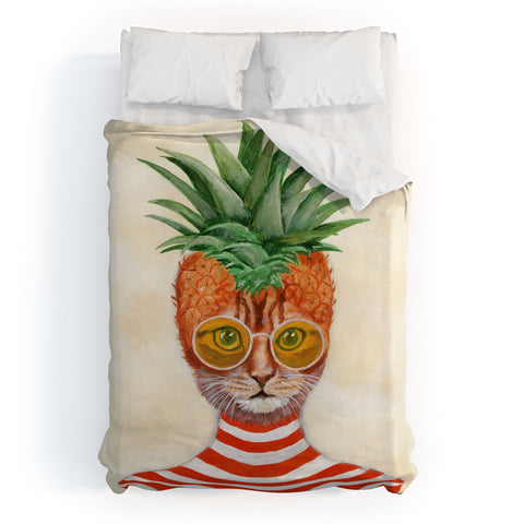 Coco de Paris Pineapple Cat Duvet Cover