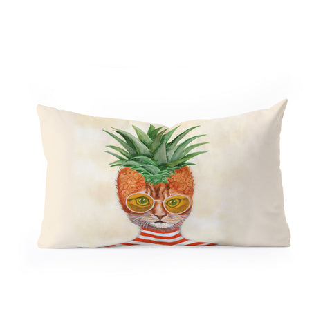 Coco de Paris Pineapple Cat Oblong Throw Pillow