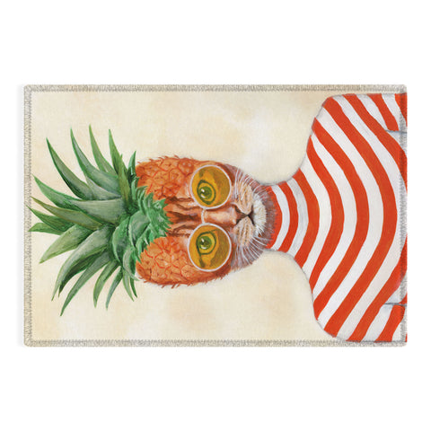 Coco de Paris Pineapple Cat Outdoor Rug