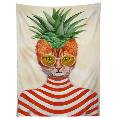 Coco de Paris Pineapple Cat Tapestry