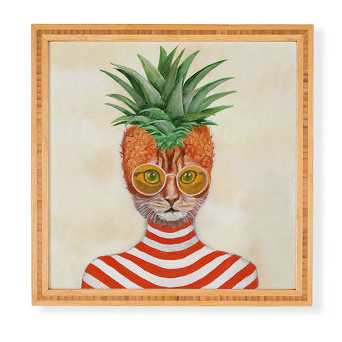 Coco de Paris Pineapple Cat Framed Wall Art