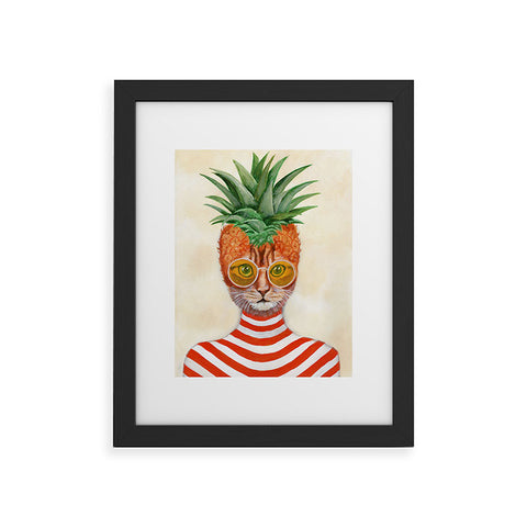 Coco de Paris Pineapple Cat Framed Art Print
