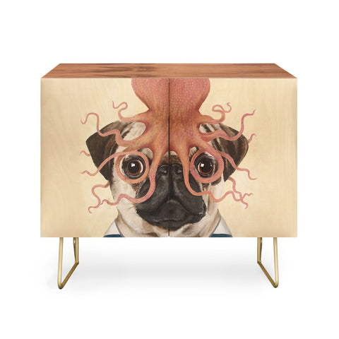 Coco de Paris Pug with octopus Credenza